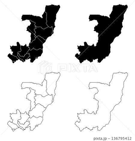 Republic of the Congo Outline and Solid Fill Map Set. Republic of the Congo Outline and Solid Fill Map Set. 136795412