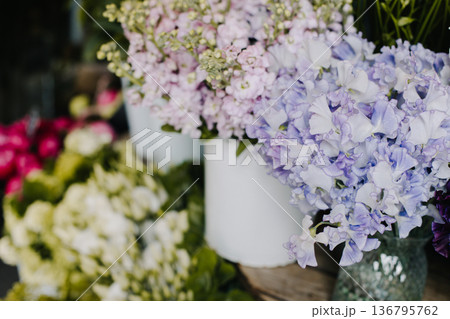 Beautiful colorful flowers in a Flower shop. 136795762