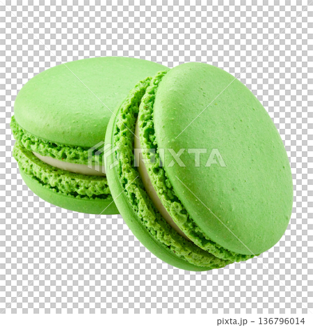 黄緑色のマカロン 136796014