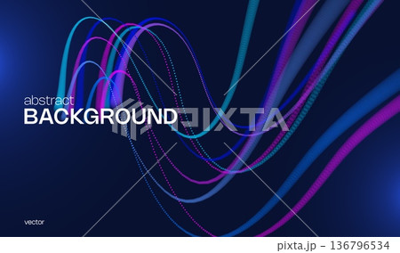 Ai tech background with abstract dot line pattern. Design education big data, future digital network, business connect and science concept for banner, web or presentation. 136796534