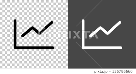 Simple line graph icon illustration Simple line graph icon illustration 136796660
