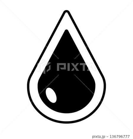 Oil drop icon, black petroleum droplet symbol Oil drop icon, black petroleum droplet symbol 136796777