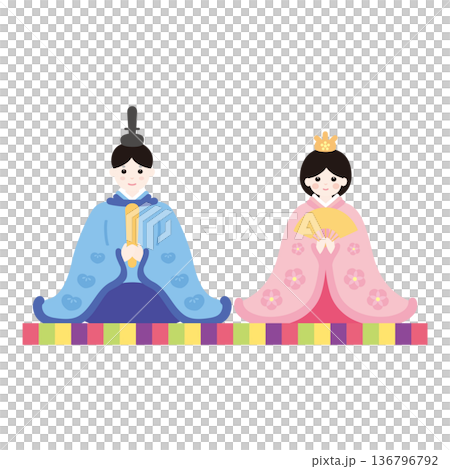 雛人形のイラスト 136796792