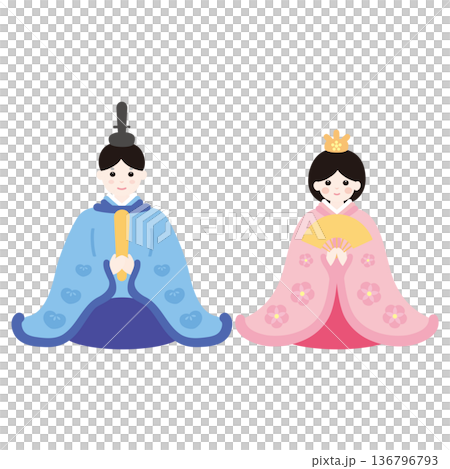 雛人形のイラスト 136796793