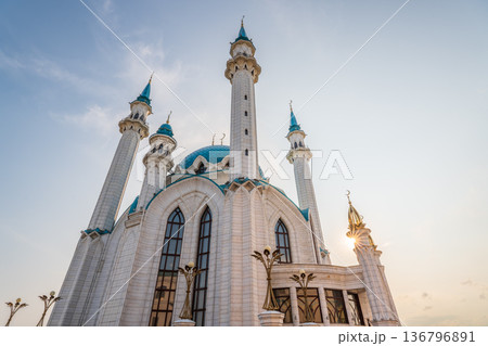 Kul Sharif mosque in Kazan Kremlin, Tatarstan, Russia. It is tourist attraction of Kazan. 136796891