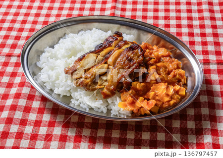 チキンステーキ Grilled chicken steak チキンステーキ Grilled chicken steak 136797457