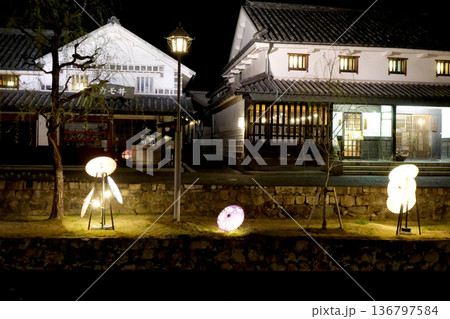 岡山県倉敷市_倉敷美観地区ライトアップ13_2025年3月 136797584