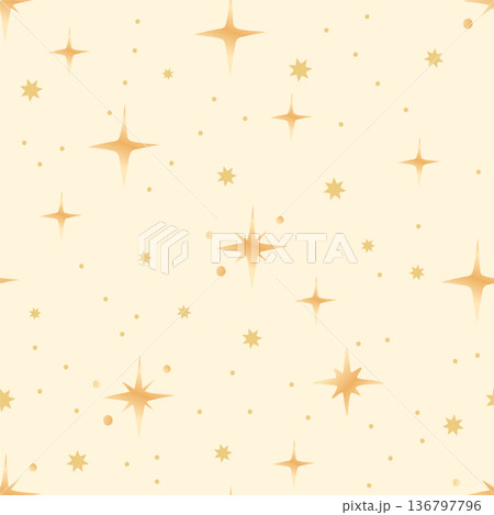 Golden star seamless pattern. Golden star seamless pattern. 136797796