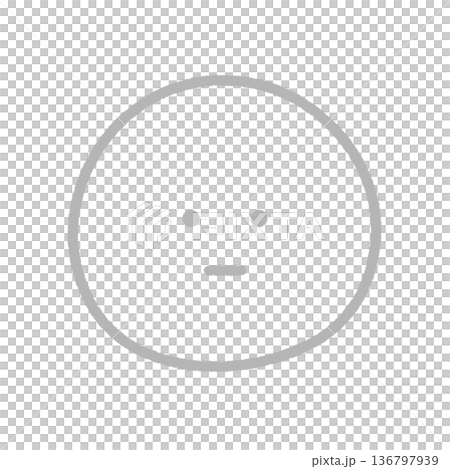 Hand-drawn emoji of a face with blank eyes - Serious face, blank or cold response, 'normal' rating illustration Hand-drawn emoji of a face with blank eyes - Serious face, blank or cold response, 'normal' rating illustration 136797939
