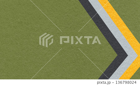 Khaki paper texture background with yellow black chevron stripes and copy space for banner, presentation, template Khaki paper texture background with yellow black chevron stripes and copy space for banner, presentation, template 136798024