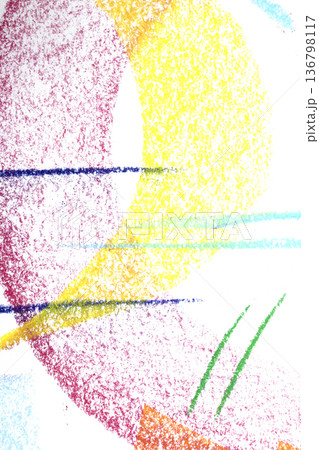 Abstract soft pastel crayon line and swirls on white background Abstract soft pastel crayon line and swirls on white background 136798117