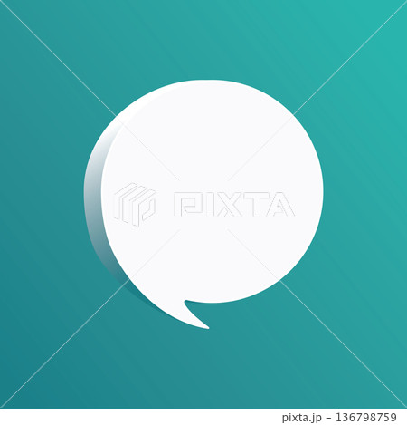 Speech bubble blank frame, text quote box, message 136798759