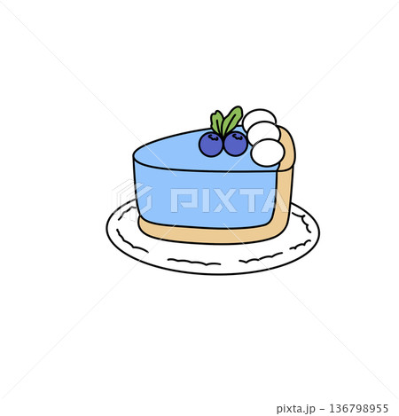 A blueberry cheesecake with blueberries on top A blueberry cheesecake with blueberries on top 136798955