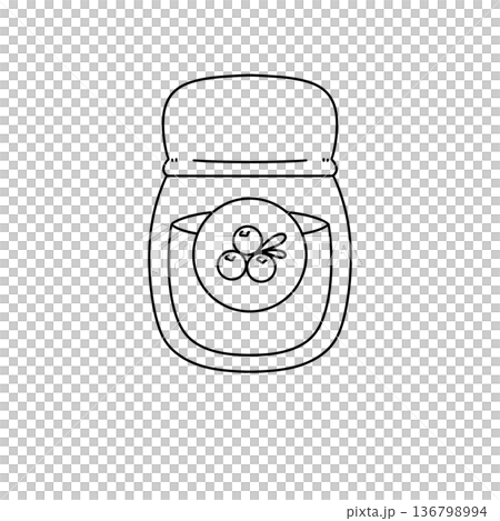 A jar of berries is shown in a jar A jar of berries is shown in a jar 136798994