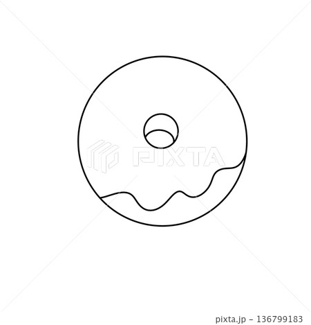 A donut with a chocolate glaze 136799183