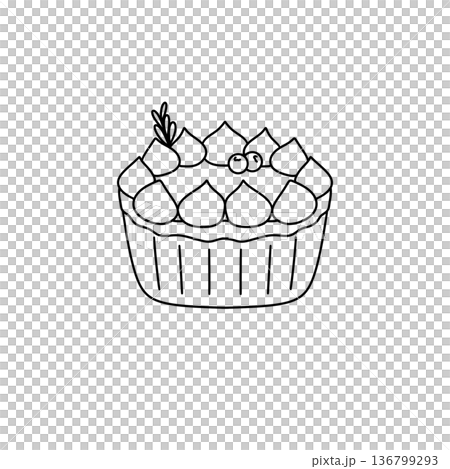 A white cake with blueberries and cream on top A white cake with blueberries and cream on top 136799293