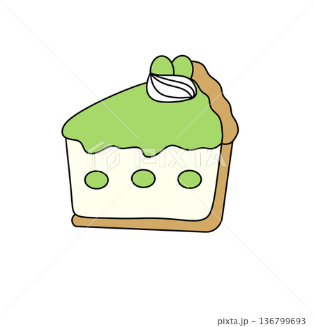 A green cake with a frog on top 136799693
