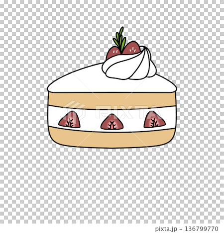 A slice of cake with strawberries on top A slice of cake with strawberries on top 136799770