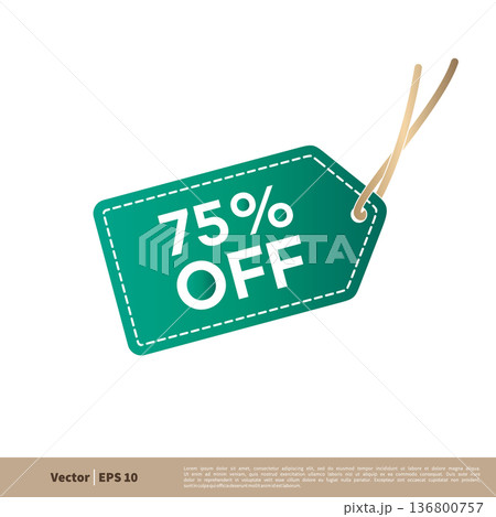 75% Discount Hang Tag Vector Template. Flat Design Illustration Design. Vector EPS 10. 75% Discount Hang Tag Vector Template. Flat Design Illustration Design. Vector EPS 10. 136800757