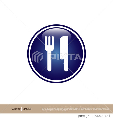 Restaurant Signage Icon Vector Logo Template Illustration Design. Vector EPS 10. 136800781