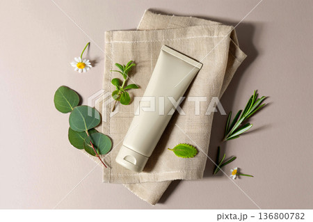 cosmetic bottle containers with herbal leave cosmetic bottle containers with herbal leave 136800782