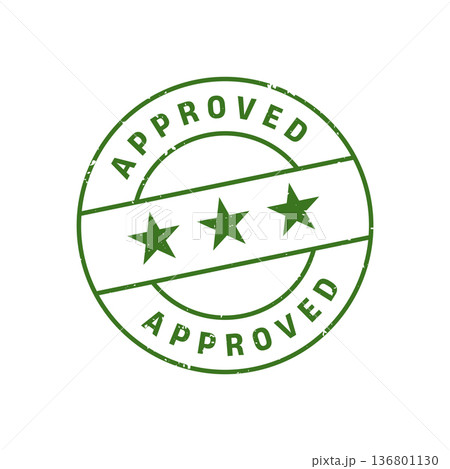 Approved Stamp. Approved Round Sign With Ribbon Approved Stamp. Approved Round Sign With Ribbon 136801130