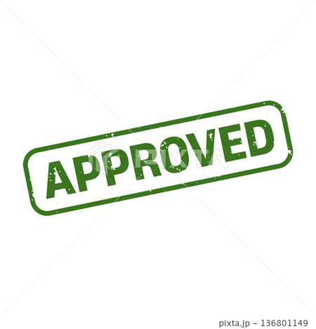 Approved Stamp. Approved Square Sign 136801149