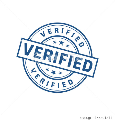 Verified Stamp. Verified Grunge Round Sign With Ribbon Verified Stamp. Verified Grunge Round Sign With Ribbon 136801211
