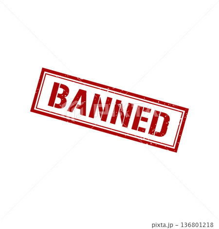 Banned Stamp, Banned Grunge Square Sign Banned Stamp, Banned Grunge Square Sign 136801218