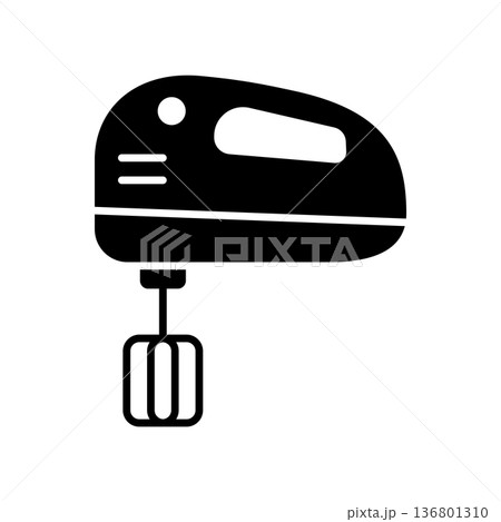 Hand Mixer Icon Vector Design Hand Mixer Icon Vector Design 136801310