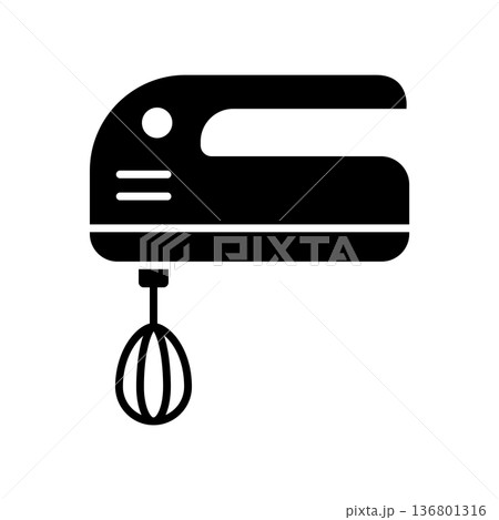 Hand Mixer Icon Vector Design Hand Mixer Icon Vector Design 136801316