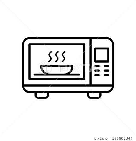 Microwave Icon Vector Design Illustration 136801344