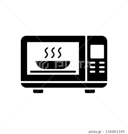 Microwave Icon Vector Design Illustration 136801345