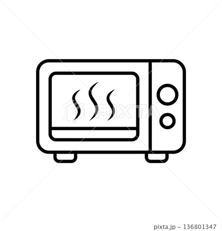 Microwave Icon Vector Design Illustration 136801347