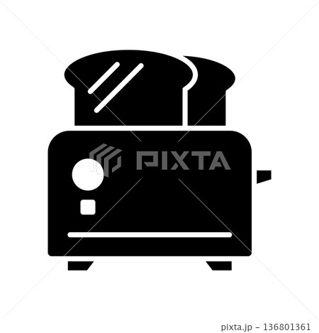 Toaster Icon Vector Design Illustration 136801361