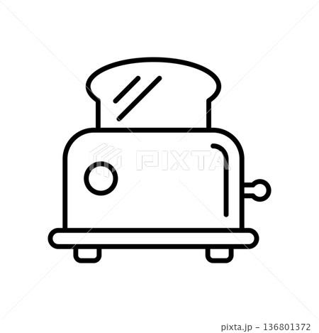 Toaster Icon Vector Design Illustration 136801372