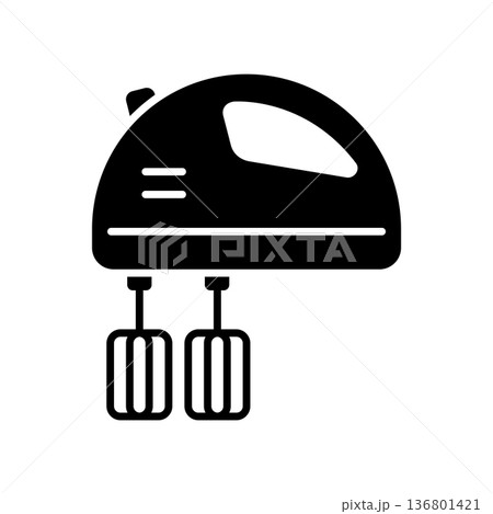 Hand Mixer Icon Vector Design Hand Mixer Icon Vector Design 136801421