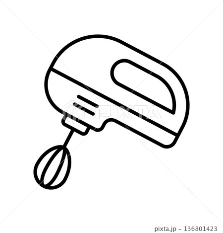 Hand Mixer Icon Vector Design Hand Mixer Icon Vector Design 136801423