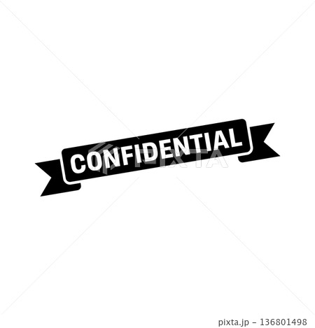 Confidential Stamp, Confidential Square Sign 136801498