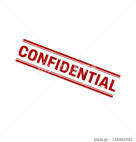 Confidential Stamp, Confidential Square Sign 136801502