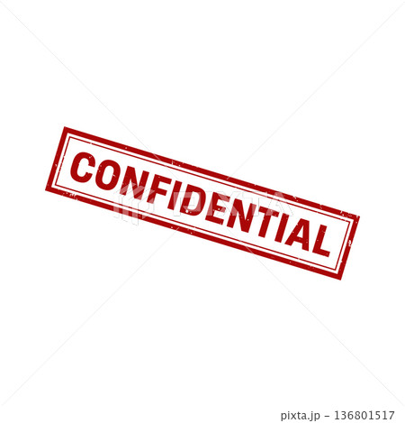Confidential Stamp, Confidential Square Sign 136801517