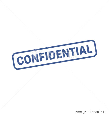 Confidential Stamp, Confidential Square Sign 136801518