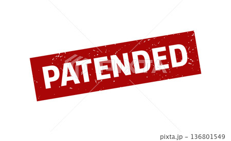 Patended Stamp,Patended Grunge Square Sign 136801549