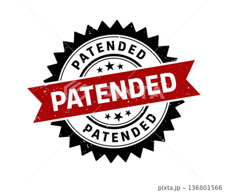 Patended Stamp,Patended Round Sign With Ribbon Patended Stamp,Patended Round Sign With Ribbon 136801566