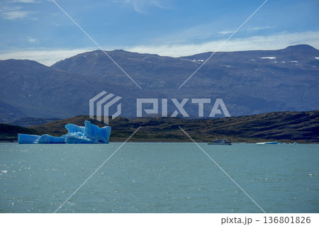 light blue iceberg detail near while cruising to spegazzini glacier los glaciares park argentina light blue iceberg detail near while cruising to spegazzini glacier los glaciares park argentina 136801826