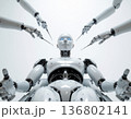 AIロボット手術の未来イメージ｜人工知能と医療テクノロジーのコンセプトビジュアル 136802141