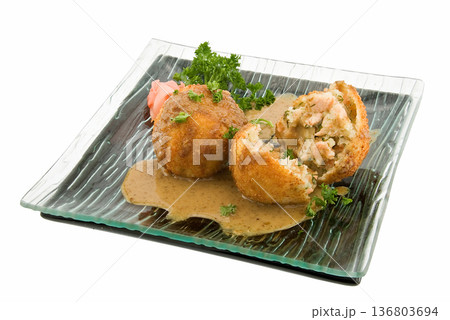 fish cakes with salmon 136803694