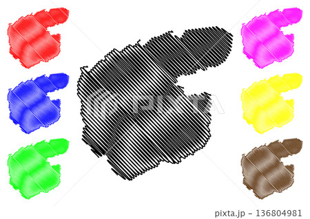 Mackenzie King island (Canada, Nunavut Province, North America, Queen Elizabeth Islands) map vector illustration, scribble sketch Mackenzie King map Mackenzie King island (Canada, Nunavut Province, North America, Queen Elizabeth Islands) map vector illustration, scribble sketch Mackenzie King map 136804981