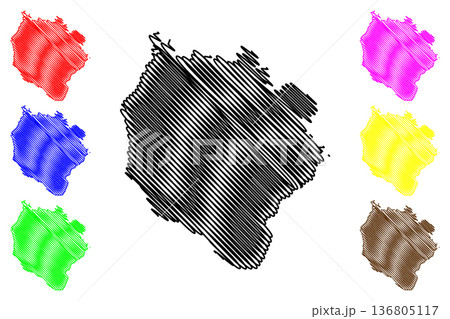 Marinduque island (Southeast Asia, Republic of the Philippines) map vector illustration, scribble sketch Marinduque map 136805117