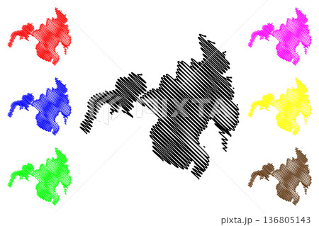 Mindanao island (Southeast Asia, Republic of the Philippines) map vector illustration, scribble sketch Mindanao map Mindanao island (Southeast Asia, Republic of the Philippines) map vector illustration, scribble sketch Mindanao map 136805143